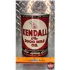 Image 2 : OIL TIN : Kendall "The 2000 Mile Oil" (5-1/2"H x 4"Dia) (SEE PICS!)