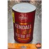 Image 1 : OIL TIN : Kendall Dual Action Motor Oil (Full) ( 6-1/2"H x 4"Dia) (SEE PICS!)