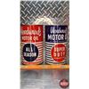 Image 2 : Woodward's Oil Tins (2) : All Season & Super Duty ( 6-3/4"H x 4"Dia) (SEE PICS!)