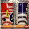 Image 5 : Woodward's Oil Tins (2) : All Season & Super Duty ( 6-3/4"H x 4"Dia) (SEE PICS!)