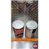 Image 7 : Woodward's Oil Tins (2) : All Season & Super Duty ( 6-3/4"H x 4"Dia) (SEE PICS!)