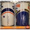 Image 3 : Gulf Oil Tins (2) : Automatic Transmission Fluid & Gulflube XHD Motor Oil (6-1/2"H x 4"Dia) (SEE PIC