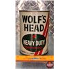 Image 2 : OIL TIN : Wolf's Head Heavy Duty Motor Oil (Cardboard) (5-3/4"H x 4"Dia) (SEE PICS!)