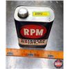 Image 7 : OIL TIN : RPM Motor Oil (6-3/4"H x 5"W x 2-1/2"D) (SEE PICS!)
