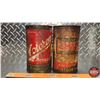 Image 4 : OIL TINS (2): Motorene Motor Oil & B/A (Bowtie) Autolene Motor Oil (6-3/4"H x 4"Dia) (SEE PICS!)