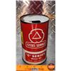 Image 1 : OIL TIN : Cities Services "C" Series Motor Oil (Red) (6-3/4"H x 4"Dia) (SEE PICS!)