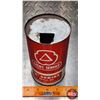 Image 6 : OIL TIN : Cities Services "C" Series Motor Oil (Red) (6-3/4"H x 4"Dia) (SEE PICS!)