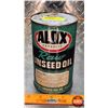 Image 1 : OIL TIN : ALOX Raw Linseed Oil ( 6-3/4"H x 4"Dia) (SEE PICS!)
