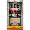 Image 2 : OIL TIN : ALOX Raw Linseed Oil ( 6-3/4"H x 4"Dia) (SEE PICS!)