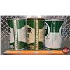 Image 3 : Quaker State Motor Oil Tin Trio (6-1/2"H x 4"Dia) (SEE PICS!)