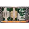 Image 4 : Quaker State Motor Oil Tin Trio (6-1/2"H x 4"Dia) (SEE PICS!)