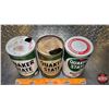 Image 7 : Quaker State Motor Oil Tin Trio (6-1/2"H x 4"Dia) (SEE PICS!)