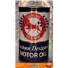 Image 2 : OIL TIN : Genuine Red Ram Motor Oil (Full) (6-1/2"H x 4"Dia) (SEE PICS!)