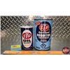 Image 2 : STP OIL TINS (2) : Oil Treatment & Keep Kool Radiator Treatment (Largest Measures : 6-3/4"H x 4"Dia)