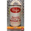 Image 2 : OIL TIN : Elgin Special Long Life Motor Oil ( 6-1/2"H x 4"Dia) (SEE PICS!)