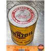 Image 7 : OIL TIN : PENNZIOL Motor Oil (Cardboard) (5-1/2"H x 4"Dia) (SEE PICS!)