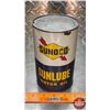 Image 1 : OIL TIN : Sunoco Sunlube Motor Oil ( 6-1/2"H x 4"Dia) (SEE PICS!)