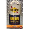 Image 2 : OIL TIN : Sunoco Sunlube Motor Oil ( 6-1/2"H x 4"Dia) (SEE PICS!)
