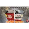 Image 7 : ESSO OIL TINS (2) : IOSOL & Marvelube Outboard (8-1/2"H x 4-1/2"W x 2-1/2"D) (SEE PICS!)