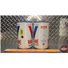 Image 3 : OIL TINS (2) : Valvoline Motor Oil (One Cardboard) (6-1/2"H x 4"Dia) (SEE PICS!)