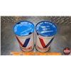 Image 7 : OIL TINS (2) : Valvoline Motor Oil (One Cardboard) (6-1/2"H x 4"Dia) (SEE PICS!)