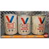 Image 4 : OIL TIN TRIO : Valvoline Racing Motor Oil (All Cardboard & Full) (6"H x 4"Dia) (SEE PICS!)