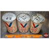 Image 7 : OIL TIN TRIO : Valvoline Racing Motor Oil (All Cardboard & Full) (6"H x 4"Dia) (SEE PICS!)
