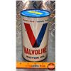 Image 1 : OIL TIN : Valvoline Motor Oil (Full) (6-1/2"H x 4"Dia) (SEE PICS!)