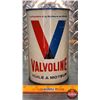Image 4 : OIL TIN : Valvoline Motor Oil (Full) (6-1/2"H x 4"Dia) (SEE PICS!)