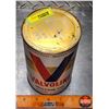 Image 7 : OIL TIN : Valvoline Motor Oil (Cardboard & Full) (6-1/2"H x 4"Dia) (SEE PICS!)