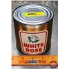 Image 1 : OIL TIN : White Rose (Cardboard) (4"H x 4"Dia) (SEE PICS!)
