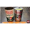 Image 1 : OIL TINS (2) : B/A Peerless (6-3/4"H x 4"Dia) (SEE PICS!)