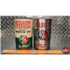Image 2 : OIL TINS (2) : B/A Peerless (6-3/4"H x 4"Dia) (SEE PICS!)