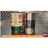 Image 3 : OIL TINS (2) : B/A Peerless (6-3/4"H x 4"Dia) (SEE PICS!)