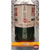 Image 5 : OIL TIN : B/A Peerless Premium Motor Oil "It's Alloyed" (6-1/2"H x 4"Dia) (SEE PICS!)
