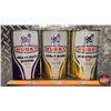 Image 4 : HUSKY OIL TIN TRIO : Heavy Duty Special & Stratolube 6000 (2) (6-1/2"H x 4"Dia) (SEE PICS!)