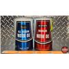 Image 2 : OIL TINS (2) : Sears All Season Motor Oil & Allstate Regular Motor Oil (6-1/2"H x 4"Dia) (SEE PICS!)