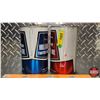 Image 3 : OIL TINS (2) : Sears All Season Motor Oil & Allstate Regular Motor Oil (6-1/2"H x 4"Dia) (SEE PICS!)