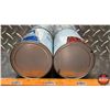 Image 6 : OIL TINS (2) : Sears All Season Motor Oil & Allstate Regular Motor Oil (6-1/2"H x 4"Dia) (SEE PICS!)