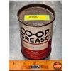 Image 1 : OIL TIN : CO-OP Grease "Water Pump" (Full) (4-3/4"H x 3-1/2"Dia) (SEE PICS!)