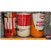 Image 4 : CO-OP OIL TIN TRIO : MG Motion Oil, Heavy Duty Oil & Motor Oil (6-1/2"H x 4"Dia) (SEE PICS!)
