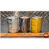 Image 3 : PETROLIANA TIN TRIO (3) : Allstate Gas-Line Anti-Freeze, Malamute Performance Pack for Snowmobiles &