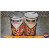 Image 1 : OIL TINS (2) : B/A Dieselube S-3 Motor Oil (Full) (6-1/2"H x 4"Dia) (SEE PICS!)