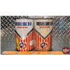 Image 2 : OIL TINS (2) : B/A Dieselube S-3 Motor Oil (Full) (6-1/2"H x 4"Dia) (SEE PICS!)