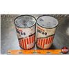 Image 7 : OIL TINS (2) : B/A Dieselube S-3 Motor Oil (Full) (6-1/2"H x 4"Dia) (SEE PICS!)