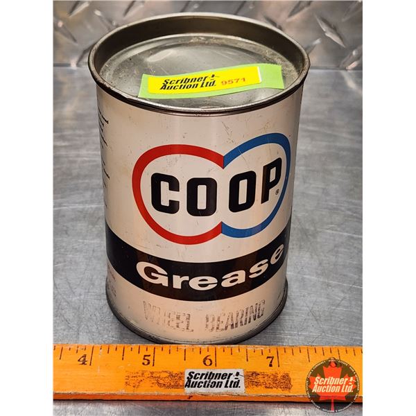 OIL TIN : CO-OP Grease "Wheel Bearing" (4-3/4"H x 3-1/2"Dia) (SEE PICS!)