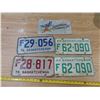 Image 1 : lot of vintage Saskatchewan license plates and collector plate