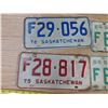 Image 2 : lot of vintage Saskatchewan license plates and collector plate