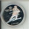 Image 1 : Canada $20 1985 proof, 1988 winter olympics in calgary- Alpine skiing ( silver)