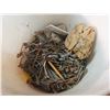 Image 2 : tub of misc screws , nails hardware bolts